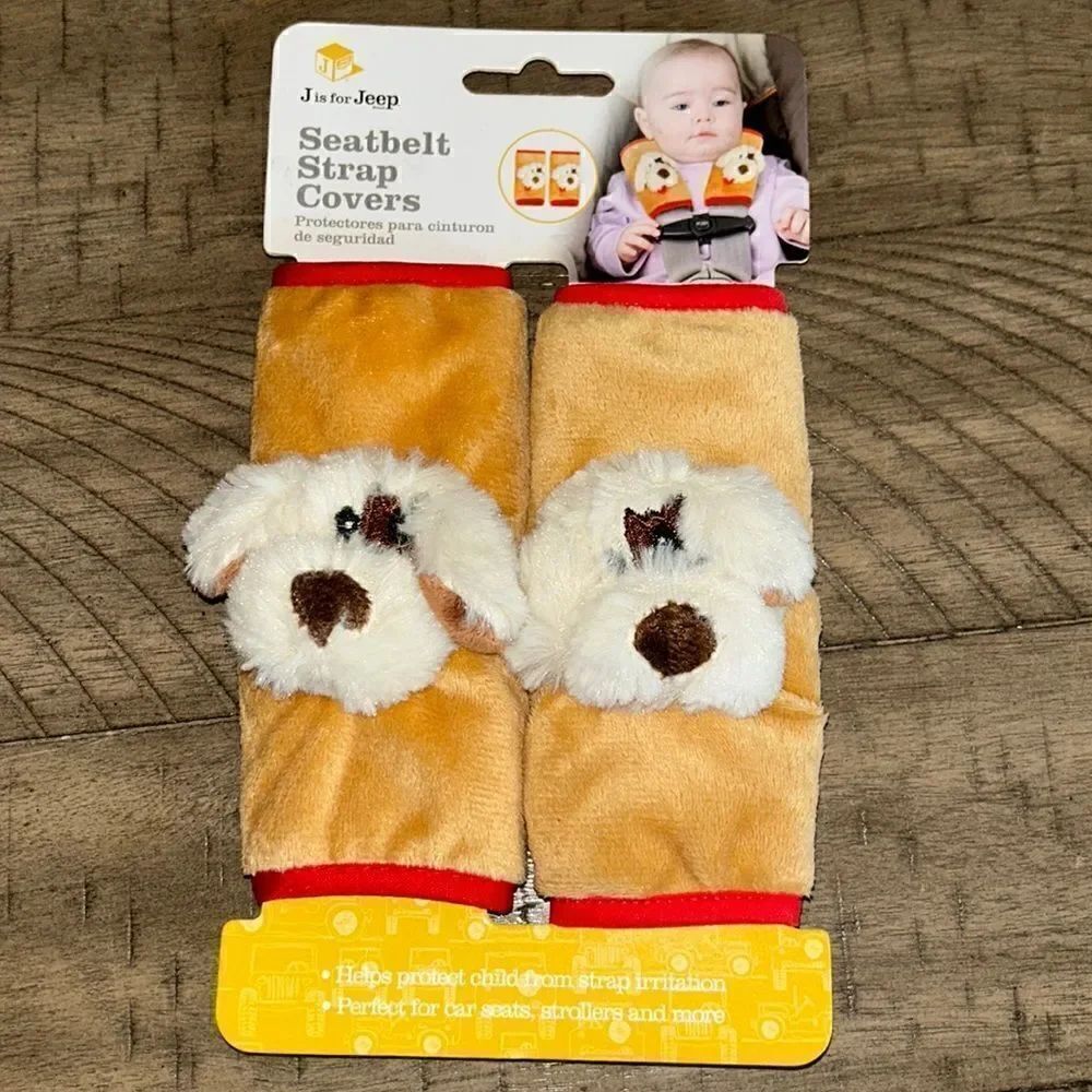 Plushย Puppies ๐ถ ๐ถ Seatbelt Strap Covers for Kidsโof All Ages! J is forโJeep
